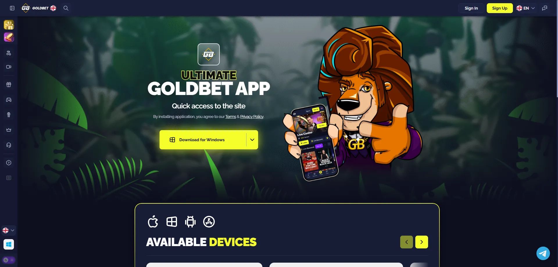 Goldbet Casino mobile app download Android iOS Bangladesh